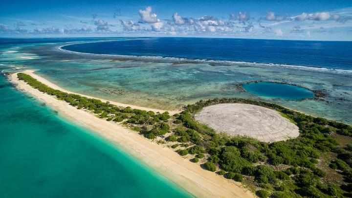 Runit Dome on a beach in the Marshall Islands